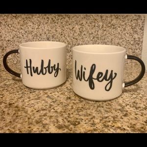 Hubby & Wifey marching coffee mugs